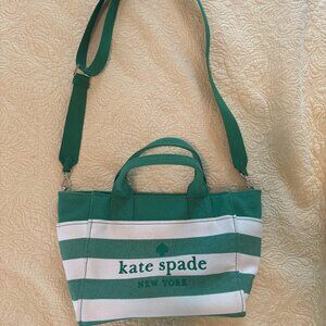 Kate Spade Striped Canvas Tote with Shoulder Strap